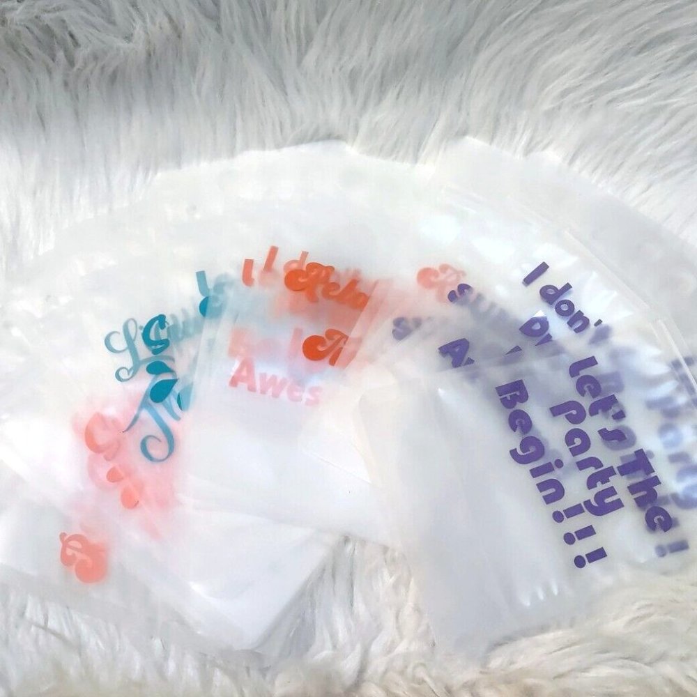 Personalize Drink Pouches Bags Stand-Up w/ Straws & Funnel Set for Cold Drinks